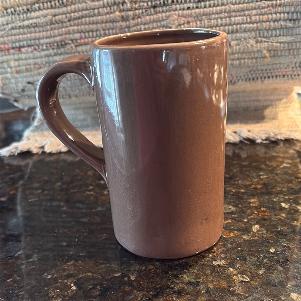 3 Pottery Barn Studio Coffee Mugs Cocoa Pattern 14oz Brown Latte - Picture 3 of 7